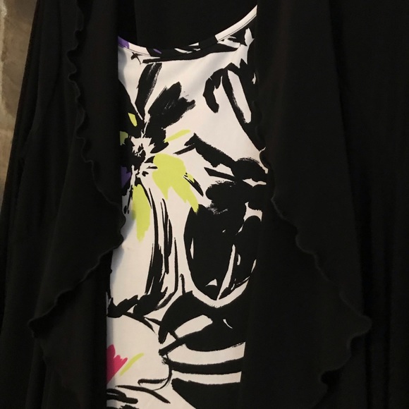 Faux 2pc really 1 pretty and slimming dress 14/1x - Picture 1 of 4
